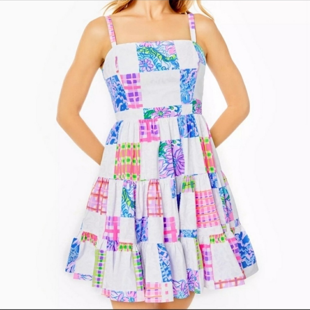 Lilly Pulitzer Alision Patchwork Dress. Size 8. NWT